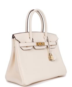 Hermes Birkin 30 Nata Clemence Gold Hardware 的替代视图