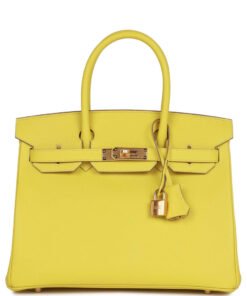 Hermes Birkin 30 Lime Epsom Gold Hardware