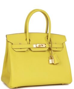 Hermes Birkin 30 Lime Epsom Gold Hardware 的替代视图