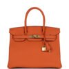 Hermes Birkin 30 Orange Togo Gold Hardware