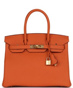 Hermes Birkin 30 Orange Togo Gold Hardware