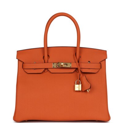 Hermes Birkin 30 Orange Togo Gold Hardware