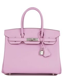 Hermes Birkin 30 Mauve Sylvestre Epsom Palladium Hardware