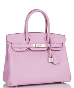 Hermes Birkin 30 Mauve Sylvestre Epsom Palladium Hardware 的替代视图