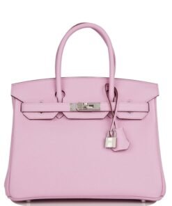Hermes Birkin 30 Mauve Sylvestre Clemence Palladium Hardware
