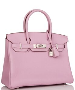 Hermes Birkin 30 Mauve Sylvestre Clemence Palladium Hardware 的替代视图
