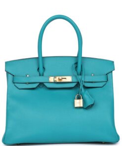 Hermes Birkin 30 Bleu Paon Epsom Gold Hardware