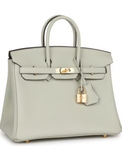 Hermes Birkin 25 Gris Neve Togo Gold Hardware 的替代视图