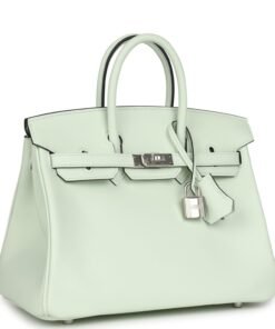 Hermes Birkin 25 Vert Fizz Swift Palladium Hardware 的替代视图